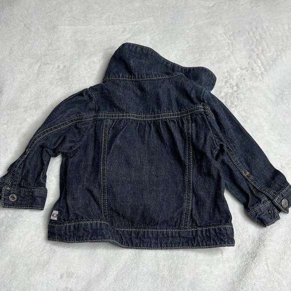 carter’s Baby Girl Jean Jacket Size 12 Month Baby Denim Jacket Blue Button Down - Picture 2 of 8